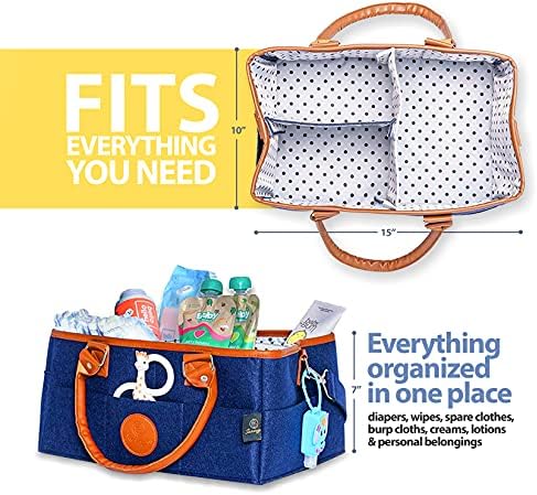 Sarvoza Baby Diaper Caddy Large Tote Organizer