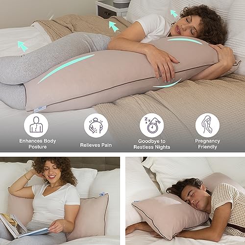 Pharmedoc Body Pillow for Adults with Memory Foam