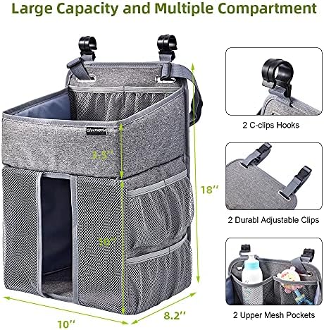 Clearworld Hanging Diaper Caddy Organizer for Changing Table and Crib