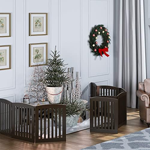 PAWLAND Wooden Pet Gate for Dogs 24 Height 3 Panels