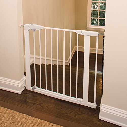 Munchkin Easy Close Pressure Mounted Baby Gate White 35x295 Inch