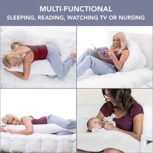 ComfySure Full Body Pregnancy Pillow - 58 J Shaped Maternity Support 1