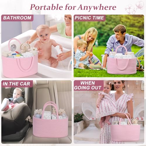 Baby Diaper Caddy Organizer with Removable Divider 1