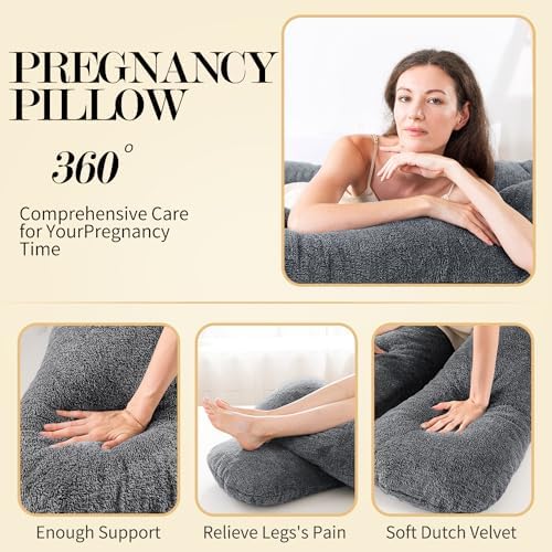 WhatsBedding U-Shaped Pregnancy Pillow for Comfort and Support