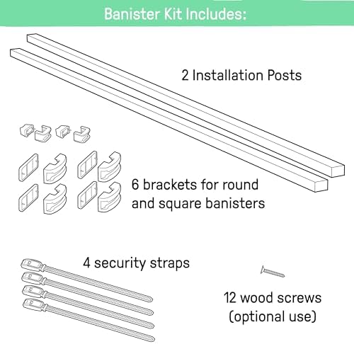 Universal Banister Mounting Kit for Baby Gates