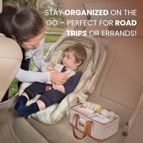 KIDSco Baby Diaper Caddy - Portable Nursery Organizer
