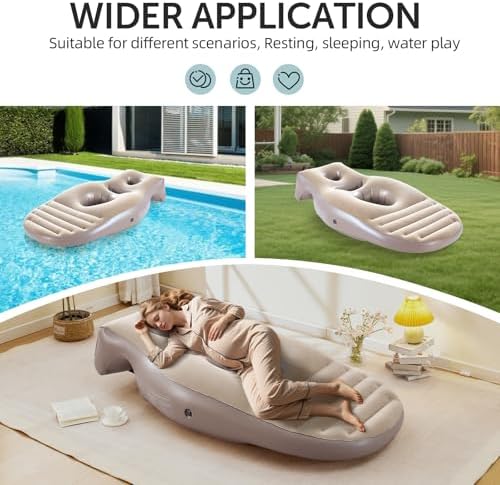 Tristcily Inflatable Pregnancy Pillow with Triple Hole