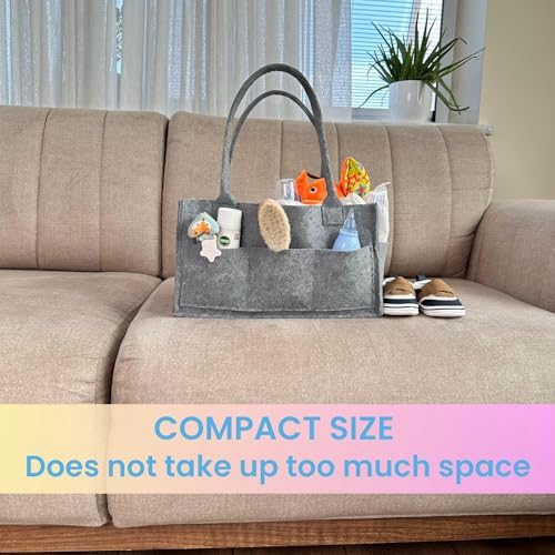 SAVUK Baby Diaper Caddy Organizer Portable Grey