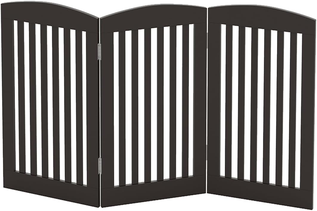 PAWLAND Wooden Pet Gate for Dogs 24 Height 3 Panels