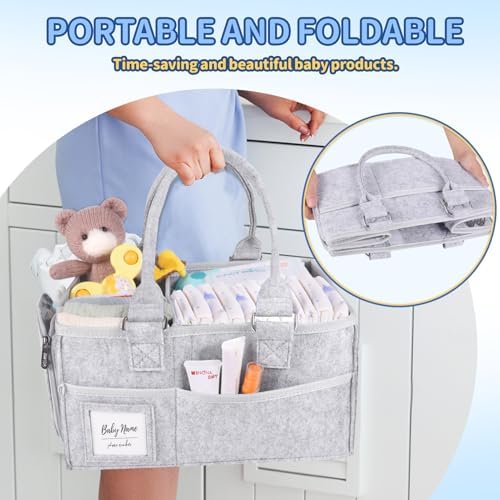 Lainlight Diaper Caddy Organizer with Handle