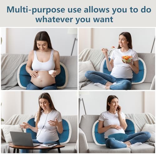 VSTM Pregnancy Pillow with Adjustable Width and Soft Faux Fur