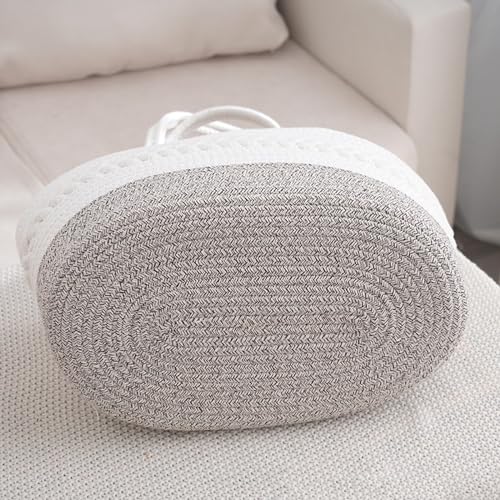 Custom Baby Name Basket with Cotton Rope Diaper Caddy 1