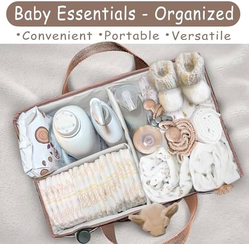 KIDSco Baby Diaper Caddy - Portable Nursery Organizer