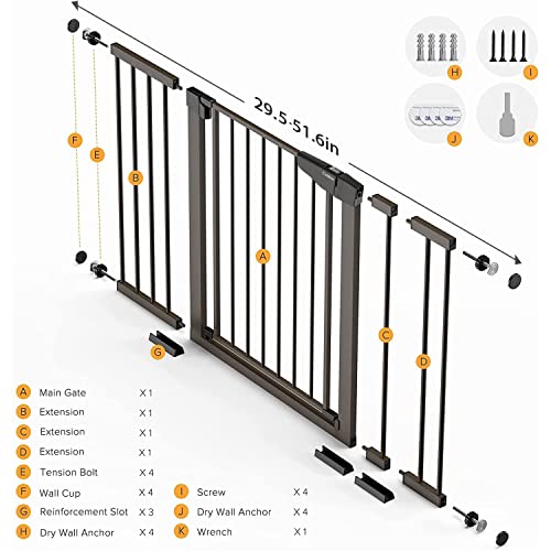 Cumbor Extra Wide Baby Gate for Doorways and Stairs
