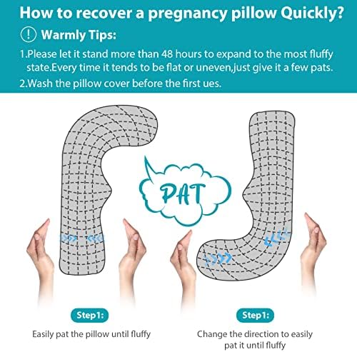 BATTOP Pregnancy Pillow with Cooling Cover
