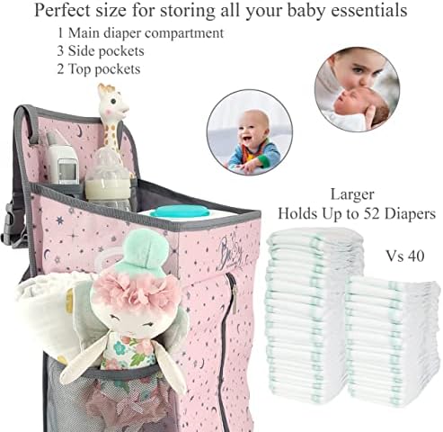 Llama Bella Hanging Diaper Caddy - Pink