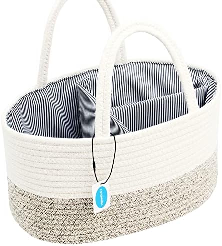 Casaphoria Cotton Rope Woven Caddy Basket with Handle