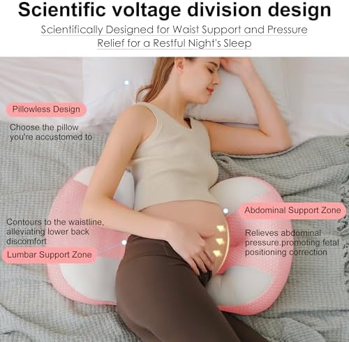 Cooling Pregnancy Pillow with Ice Silk and Breathable Design