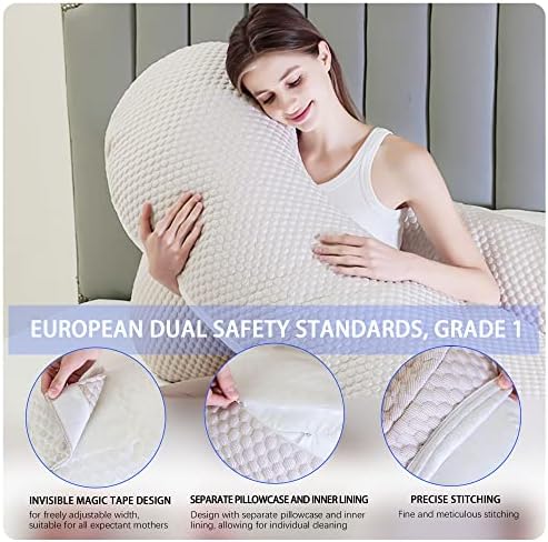Cooling Pregnancy Pillow with Double-Sided Support