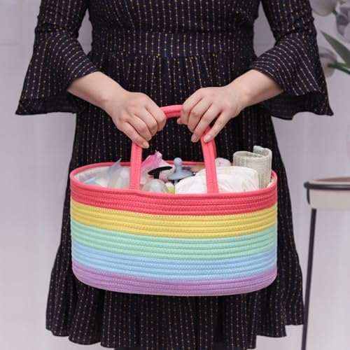 COMSE Large Diaper Caddy with Removable Dividers