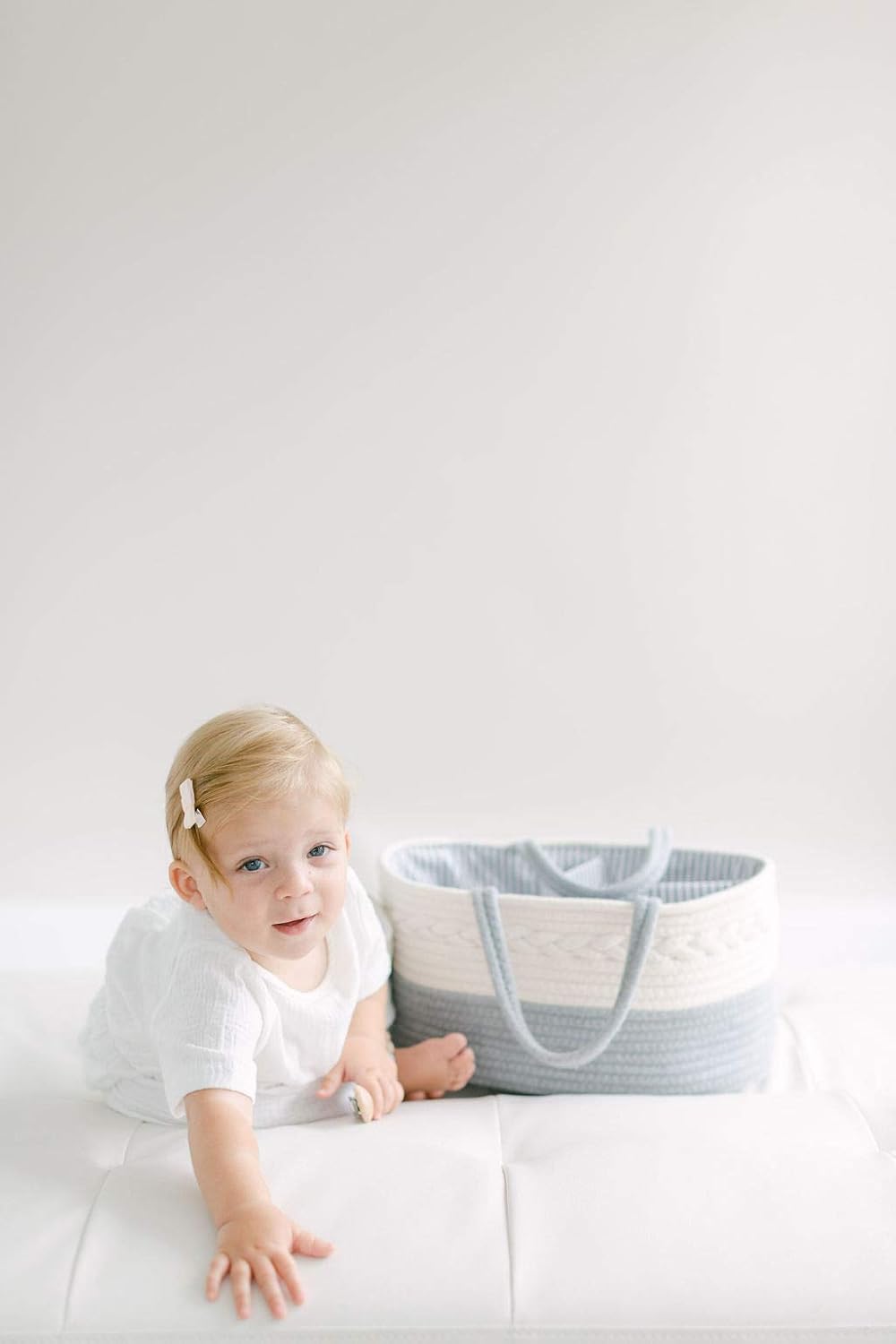 Diaper Caddy Organizer for Baby Gray