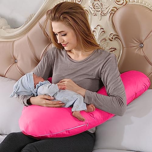 Orthopedic V Pillow with Removable Cover for Pregnancy and Back Support