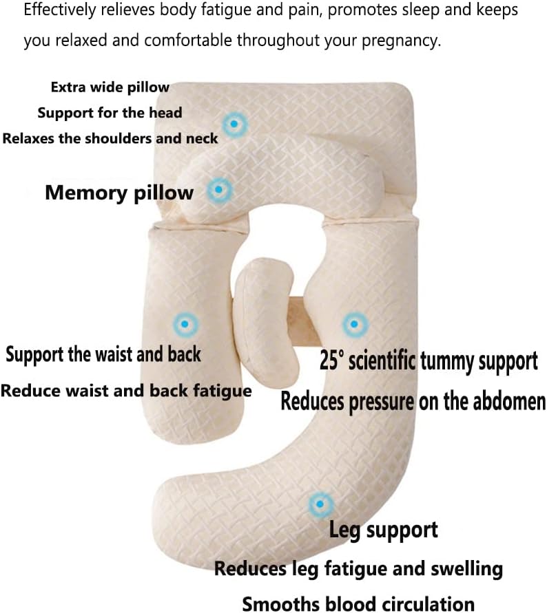 AGYHAM G-Shaped Maternity Pillow with Memory Foam 1