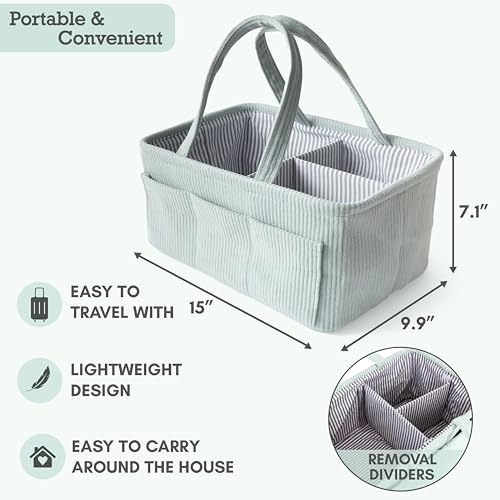 Itsy Bitsy Tot Diaper Caddy Organizer - Mint Color