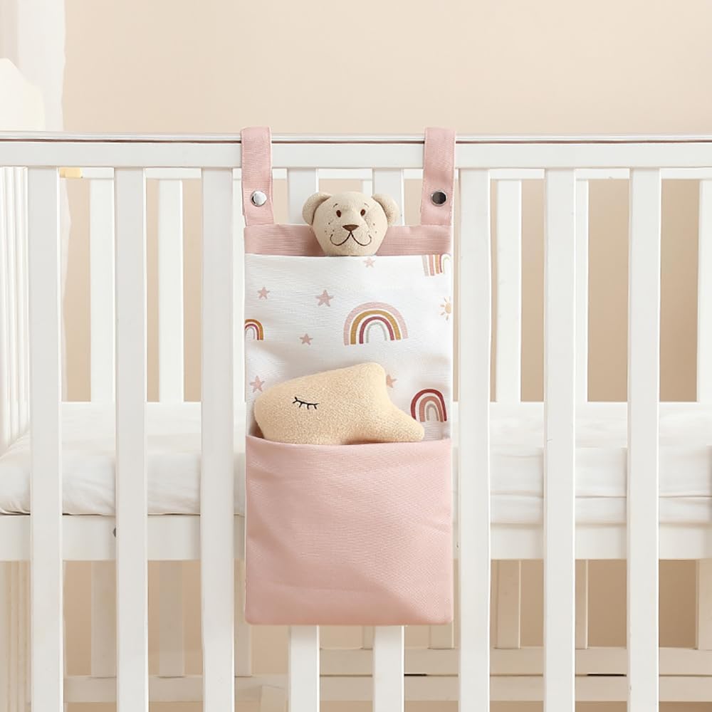 MOMIGO Baby Diaper Caddy Bag Stacker Organizer - 2pcs Rainbow