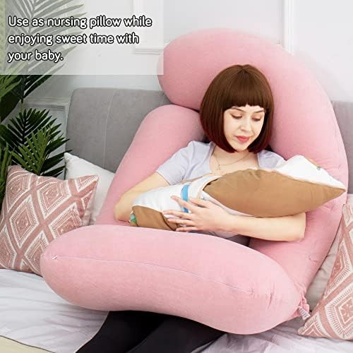 AS AWESLING 60in U-Shape Maternity Pillow with Detachable Sides