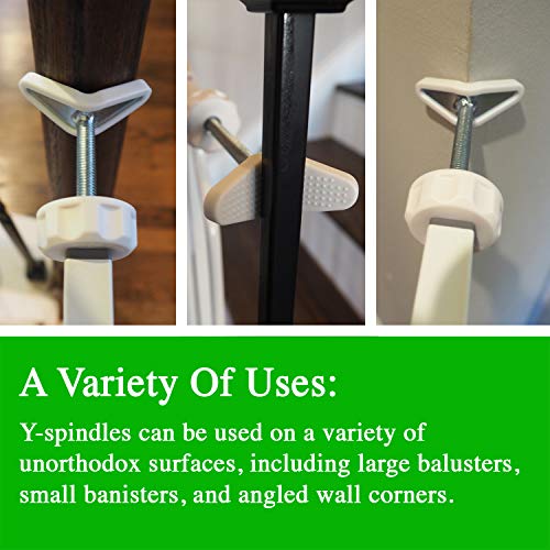 Extra Long M8 Stair Banister Adapter Y-Spindle Rods 2 Pack