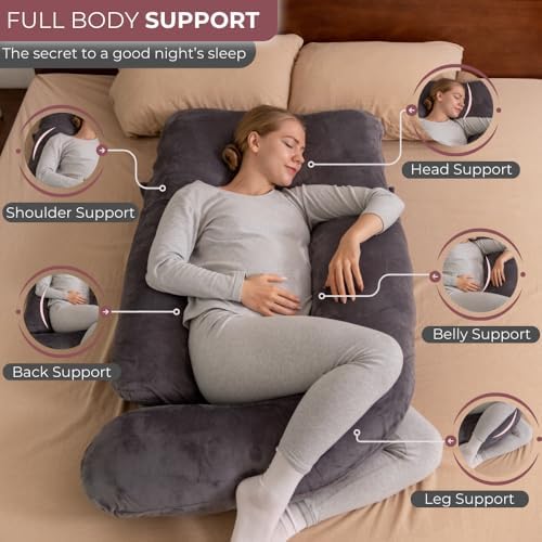G-Shaped Pregnancy Pillow with 2 Removable Covers 1