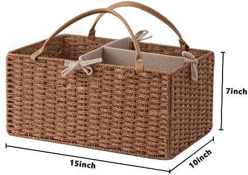 HBlife Large Diaper Caddy Organizer with Removable Divider