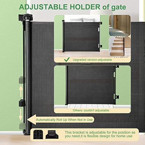 MYPIN Retractable Baby Gate 33 Tall 71 Wide Black