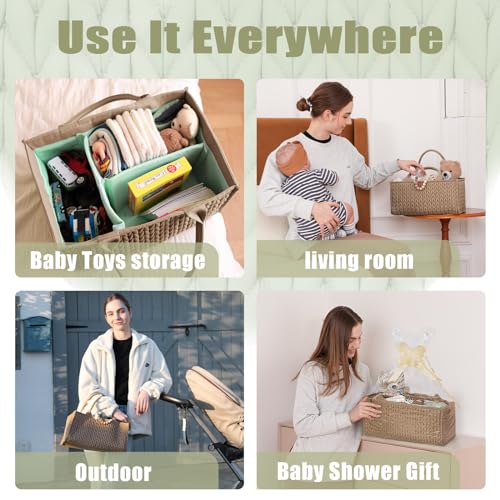 MOMINSIDE Diaper Caddy Organizer - Brown