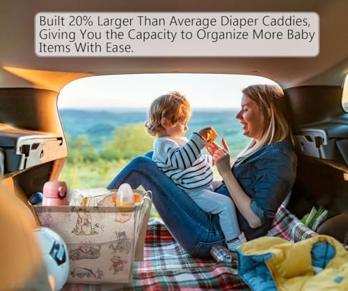 Extra Large Winnie Baby Diaper Caddy with Handles 1