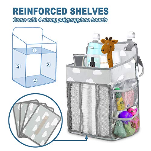 Hanging Diaper Caddy Organizer - Grey