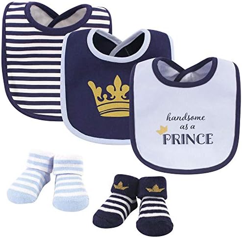Hudson Baby Unisex Cotton Bib and Sock Set