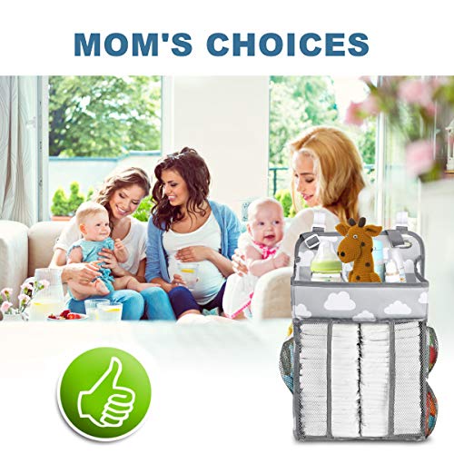 Hanging Diaper Caddy Organizer - Grey