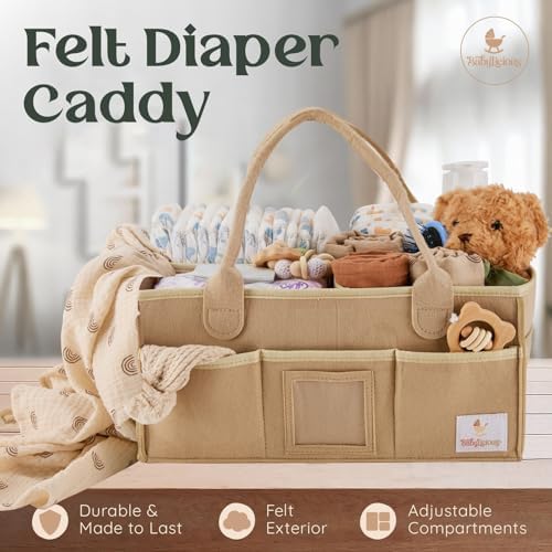 Babylicious Baby Diaper Caddy Organizer - XL Tan