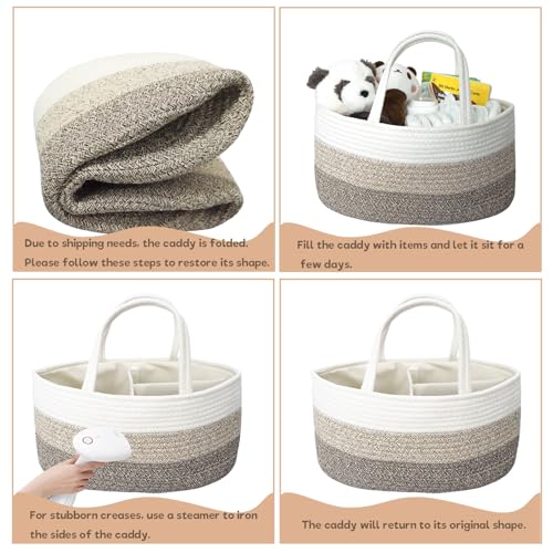 Baby Diaper Caddy Organizer - Gradient Brown