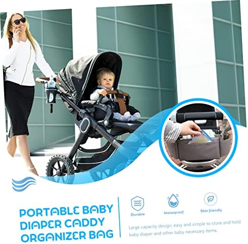 Toddmomy Portable Diaper Organizer Caddy Bag with Handle