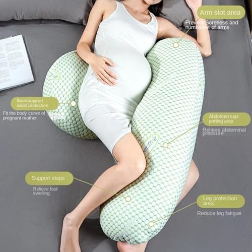 TemBe Maternity Pillow for Belly and Back Support