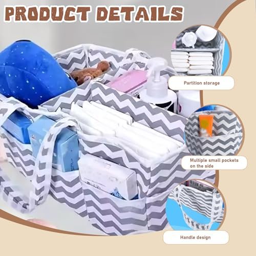 Comebachome Diaper Caddy Organizer with Multi-Pockets 1