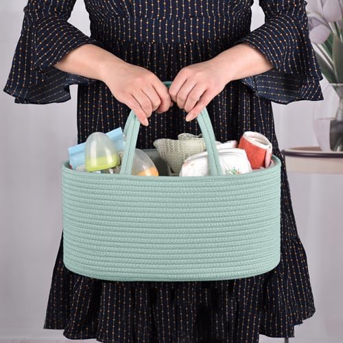 COMSE 2 Pack Large Baby Diaper Caddy Organizer with Dividers
