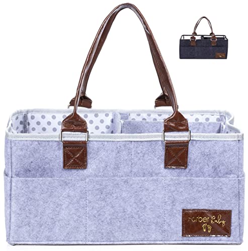 Farber Baby Diaper Caddy Organizer Light Gray