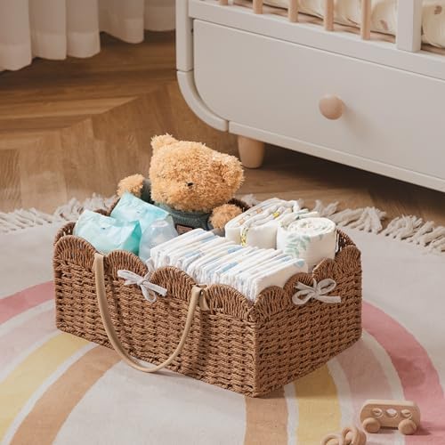 HBlife Large Baby Diaper Caddy with Removable Divider
