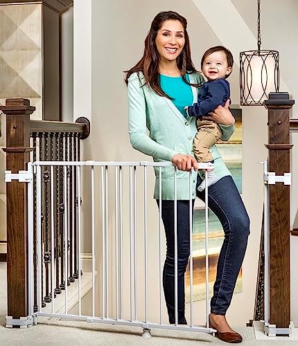 Regalo 2-in-1 Stairway Hallway Wall Baby Gate with Bonus Kit