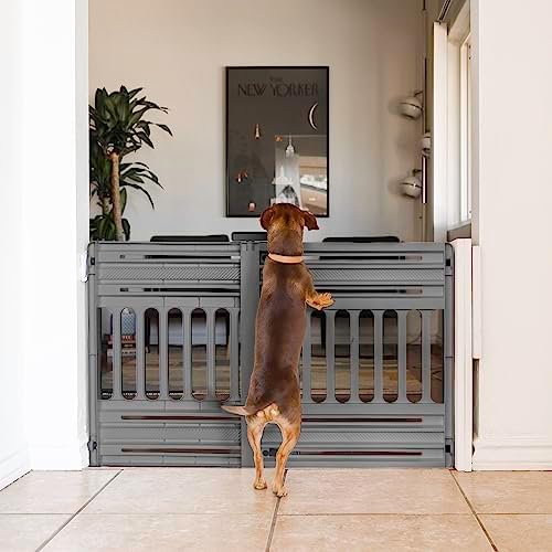 IRIS USA Dog Gate 24-39 Expandable Gray