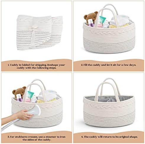Luxury Little Diaper Caddy with 5 Rectangular Baskets